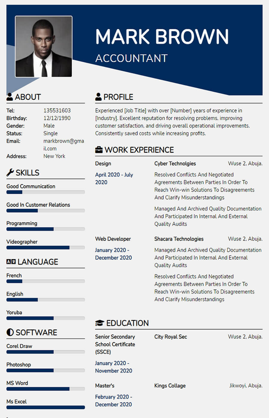 MyCVCreator Free CV Creator Resume Maker Online CV Generator