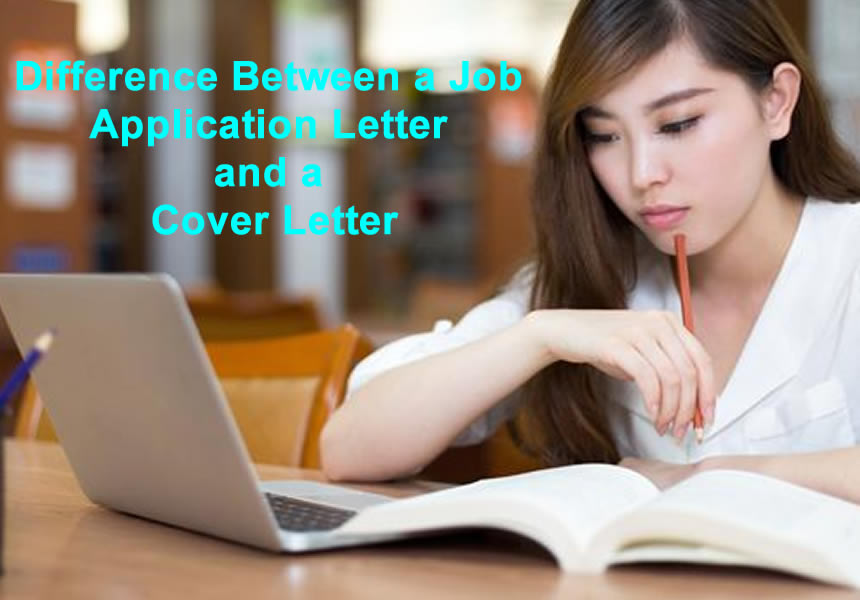 difference in application letter and cover letter