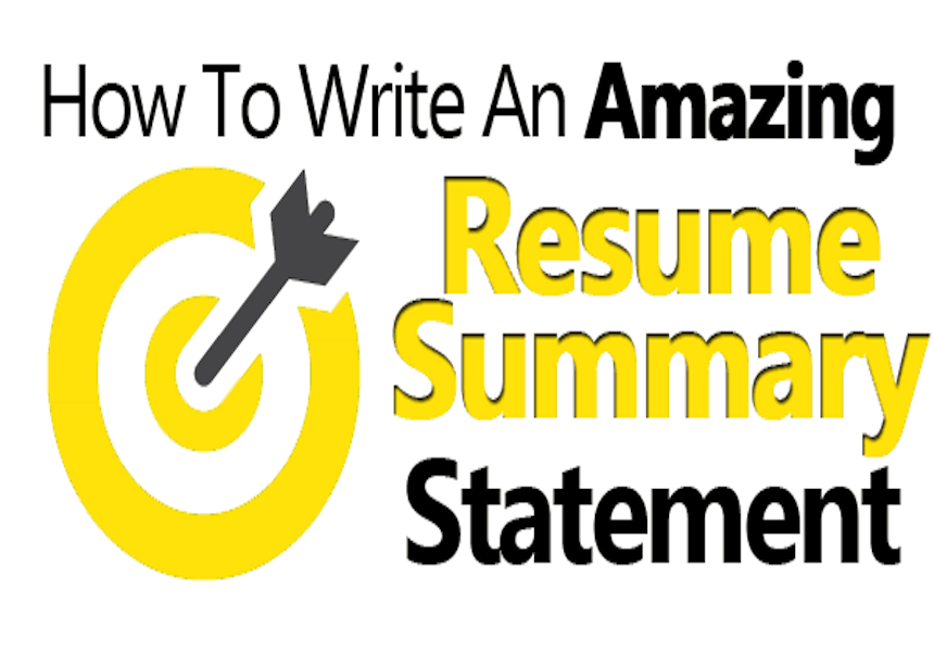 How To Write A Resume Summary Statement