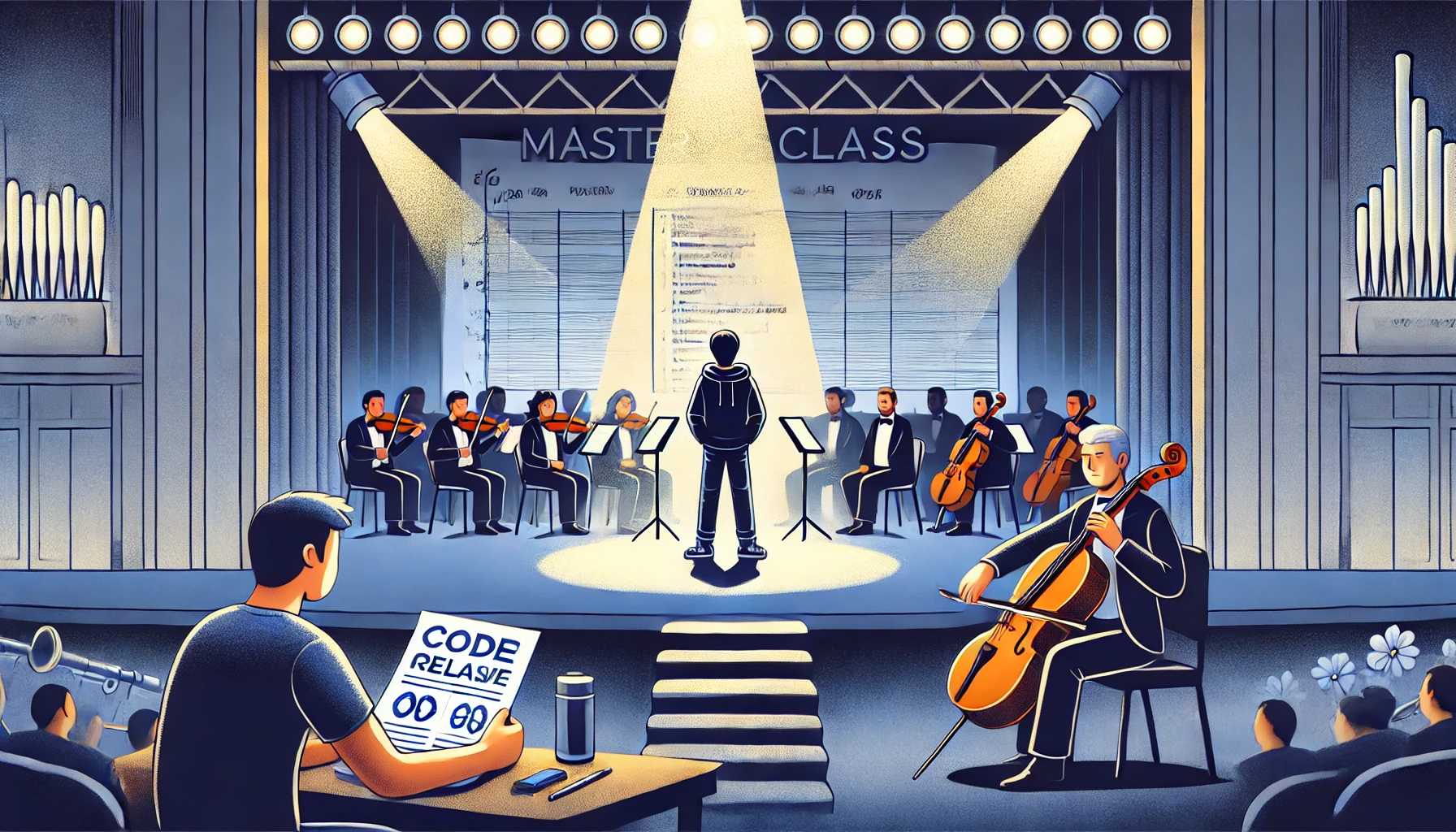From Stage Fright to the Symphony: The Master Class and Code Review Anxiety