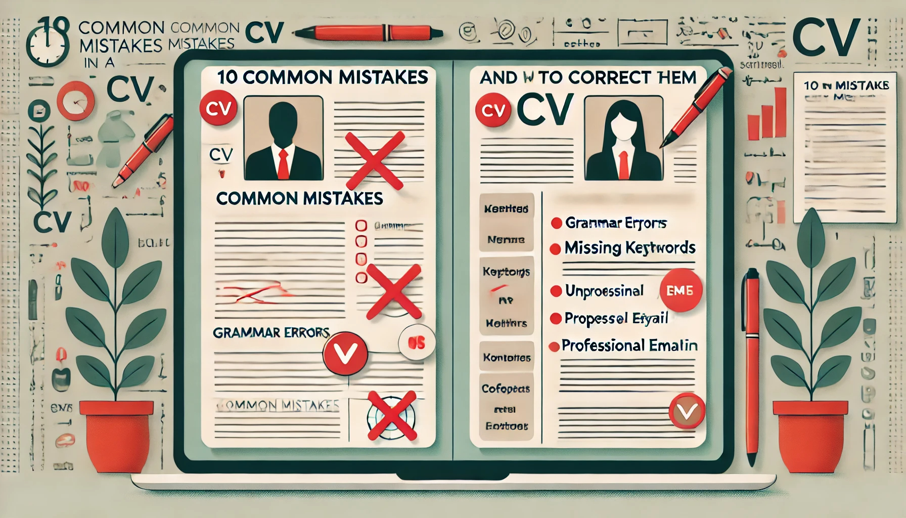 10 common mistakes in a CV and how to correct them