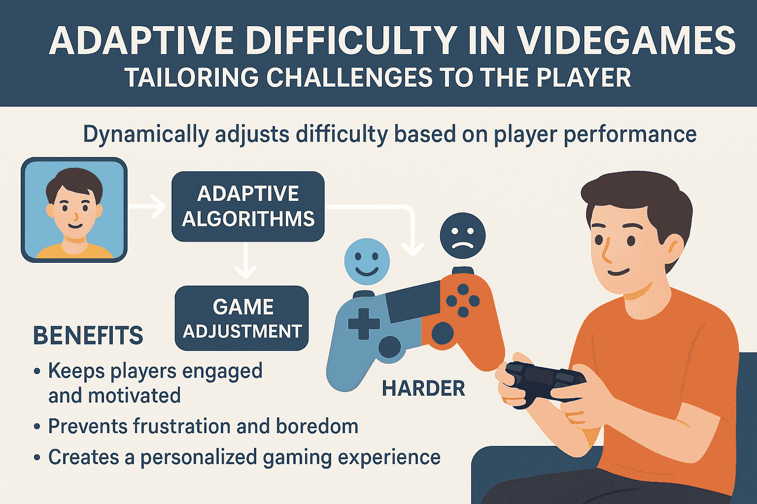 Adaptive Difficulty in Video Games: Tailoring Challenges to the Player
