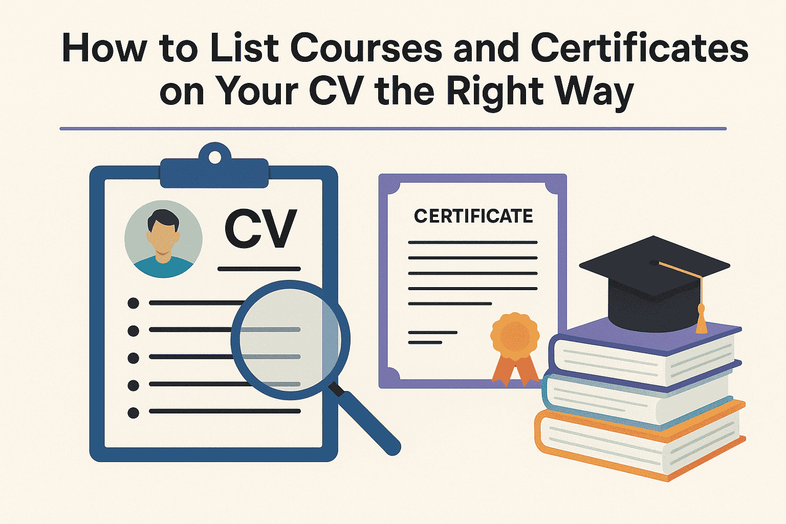 How to List Courses and Certificates on Your CV the Right Way
