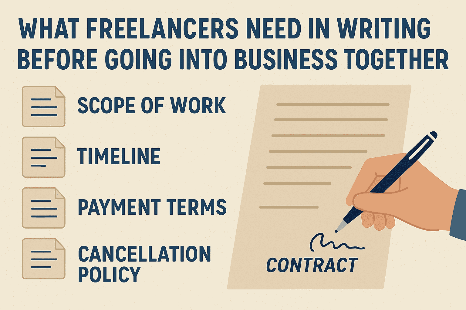 What Freelancers Need in Writing Before Going Into Business Together