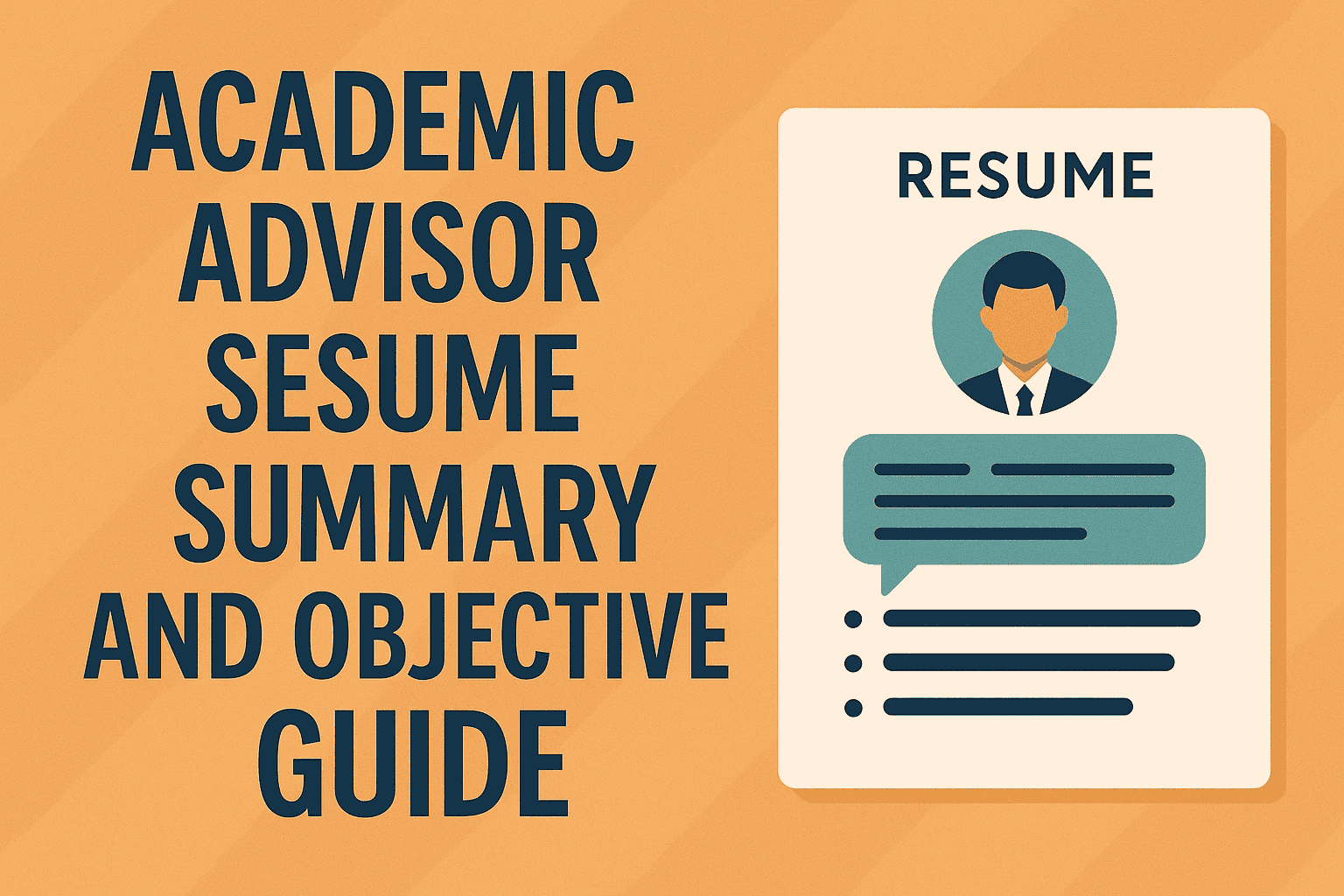 Academic Advisor Resume Summary and Objective Guide