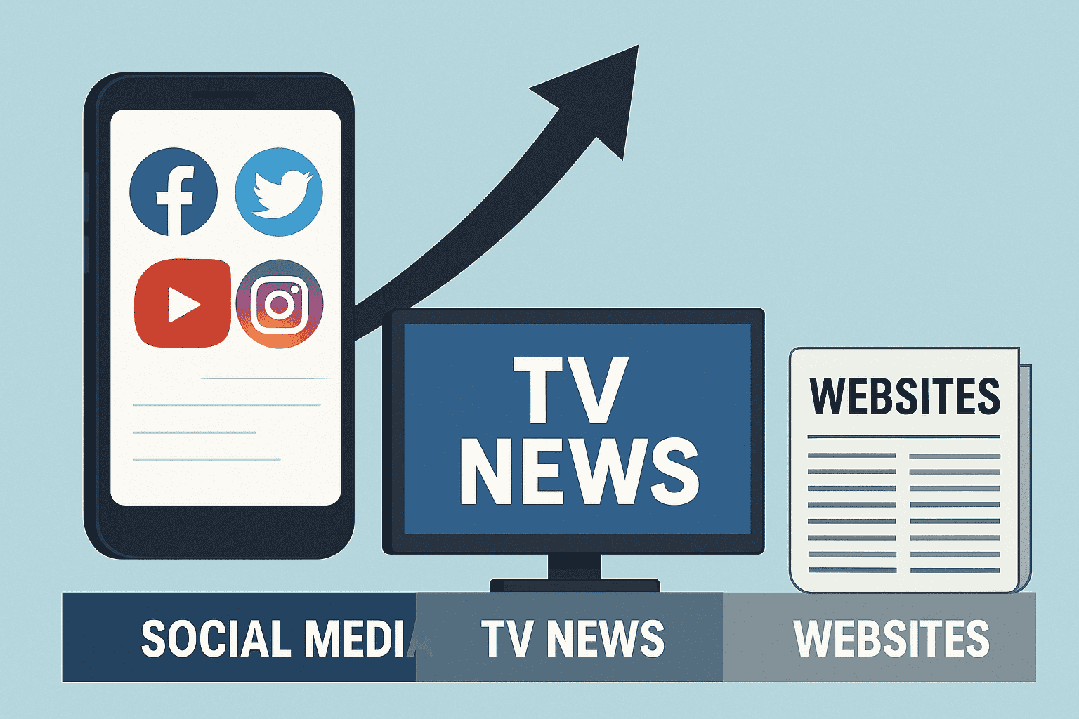 Social Media Overtakes TV News and Websites