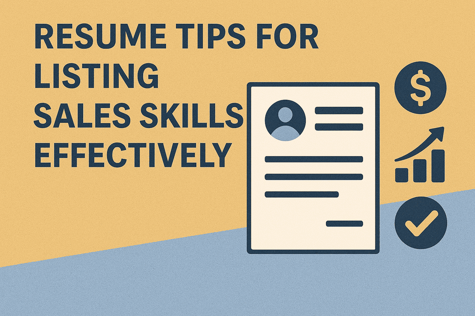 Resume Tips for Listing Sales Skills Effectively