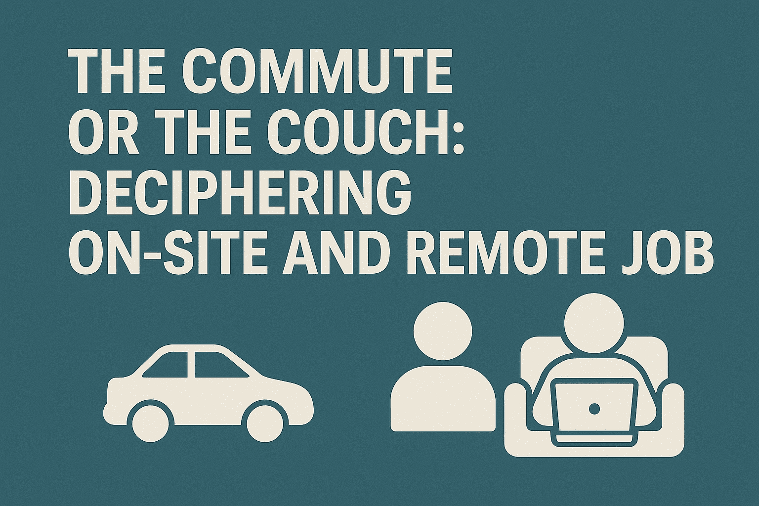 The Commute or The Couch: Deciphering On-Site and Remote Jobs