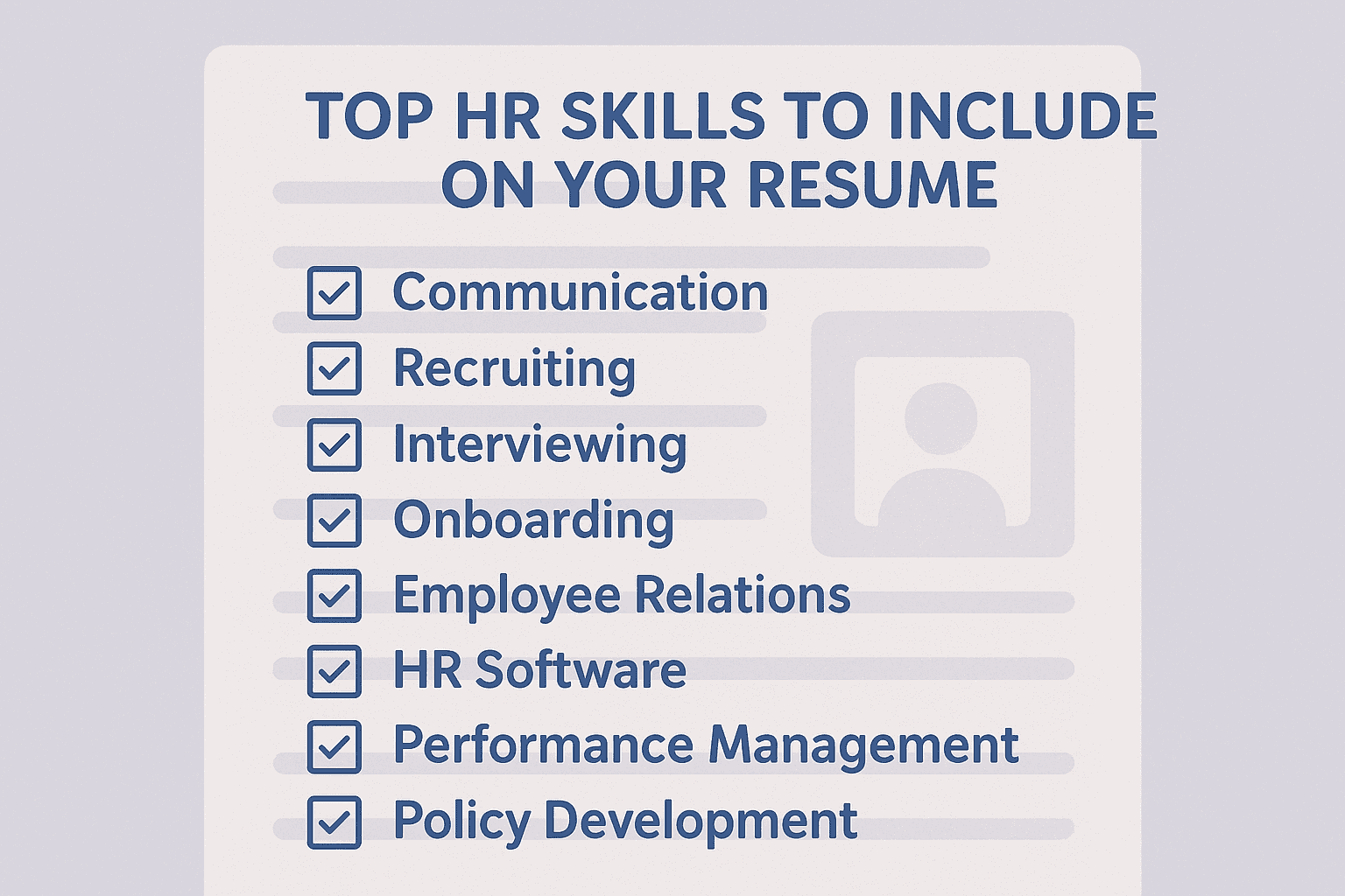 Top HR Skills to Include on Your Resume